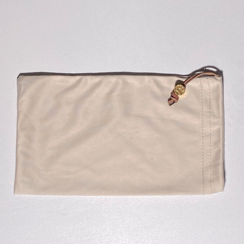 Tory Burch Saffiano Leather Sunglasses Eyeglasses Case Gold Logo with Pouch - Picture 13 of 15